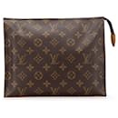 Pochete de toalete 26 em monograma marrom Louis Vuitton