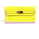 Hermes Kelly Long Wallet in Yellow Chevre Leather - Hermès
