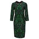  N 21 Brocade Midi Long Sleeve Dress in Green Polyester - Autre Marque