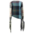  Jw Anderson Plaid Long Sleeve Blouse in Multicolor Viscose - JW Anderson