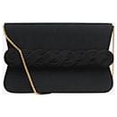 Black crepe clutch bag with braided passementerie - Autre Marque