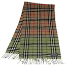 Burberrys Nova Check Scarf Cashmere Brown Auth am7873 - Autre Marque