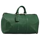 LOUIS VUITTON Epi Keepall 50 Boston Bag Green M42964 LV Auth BD115 - Louis Vuitton