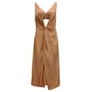 Deveaux New York Caramel Renada Twist-Front Midi Dress - Autre Marque