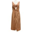 Deveaux New York Caramel Renada Twist-Front Midi Dress - Autre Marque