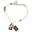Louis Vuitton Nanogram Two Tone Bracelet in Gold Metal