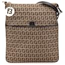 Fendi Brown Zucchino Canvas Crossbody