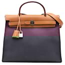 Hermès Purple Toile Herbag Zip 31