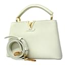 Louis Vuitton Handbag Taurillon Capucines BB M55832 Snow
