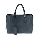 Prada Saffiano Triangle Logo Plate Handbag