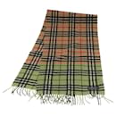 Burberrys Nova Check Scarf Cashmere Brown Auth am7804 - Autre Marque