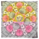 Hermès Carré 90 "JEU DES OMNIBUS ET DAMES BLANCHES" 100% Silk Scarf in Green
