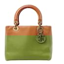 Christian Dior Lady Dior Leather Medium Handbag in Camel