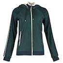  Dolce & Gabbana Zipped Hooded Jacket in Green Polyester