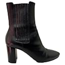 Lou Chelsea ankle boots in black leather - Saint Laurent