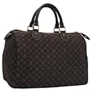 LOUIS VUITTON Monogram Mini Lin Speedy 30 Bag Brown Ebene M95224 LV Auth BA534 - Louis Vuitton