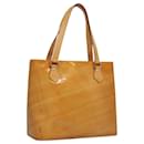 LOUIS VUITTON Monogram Vernis Houston Hand Bag Beige M91004 LV Auth BA742 - Louis Vuitton