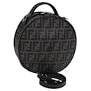 FENDI Zucca Canvas Shoulder Bag 2way Brown Black Auth mr1068 - Fendi