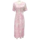 LoveShackFancy Pink / White Tie-Dye Cotton Maxi Dress - Autre Marque