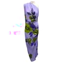 Smythe Purple Poppy Print Single Shoulder Dress - Autre Marque