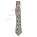  Hermès Cloud Printed Necktie in Red Silk