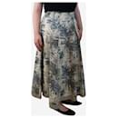 Neutral floral printed maxi skirt - size UK 14 - Autre Marque