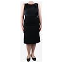 Black sleeveless sateen midi dress - Autre Marque