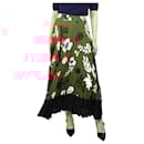 Brown and black floral printed maxi skirt - size UK 8 - Autre Marque