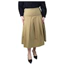 Beige Poplin pleated midi skirt - size UK 16 - Autre Marque