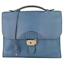 Hermes Blue Taurillon Clemence Handbag - Hermès