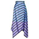 Jupe midi asymétrique rayée - Fendi