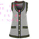 Grosgrain Trim Tweed Vest - Gucci