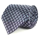 Gravata de seda navy Louis Vuitton