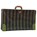 FENDI Pecan Canvas Trunk Black Brown Auth mr1154 - Fendi