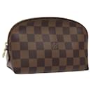 LOUIS VUITTON Pochette Cosmética Damier Ebene PM N47516 Autêntica LV BD613 - Louis Vuitton