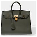 Sac HERMES Birkin 25 en Cuir Vert - 102590 - Hermès