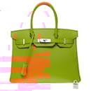Sac HERMES Birkin 30 en Cuir Orange - 102583 - Hermès