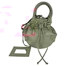 Balenciaga agneau Giant 12 Gold Hardware Mini Pompon Rose Pink Bucket Bag