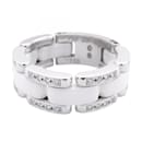 Chanel Ultra K18WG White Gold Ceramic Diamond Band Ring