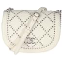 Chanel Ivory Calfskin Coco Eyelets Small Flap Bag