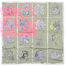 Hermès Carré 90 "Chevaloscope" 100% Silk Scarf in Pink