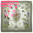 Hermès Carré  90 "EQUATEUR" 100% Silk Scarf in Pink