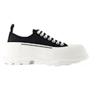 Tread Slick Sneakers - Alexander McQueen - Canvas - Black - Alexander Mcqueen
