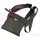 Prada Nylon Mini Shoulder Bag Bordeaux