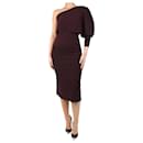 Burgundy off-shoulder knit midi dress - size S - Autre Marque