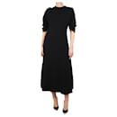 Black wool midi dress - size UK 10 - Autre Marque