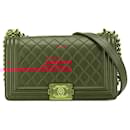 Chanel Red Old Medium Lambskin Boy Flap