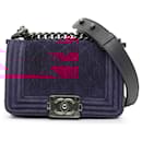 Chanel Purple Mini Quilted Velvet Boy Flap