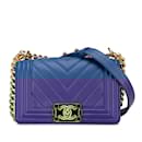 Chanel Boy 20 V Stitch Chain Shoulder Bag