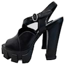 Prada Monolith Sandals Black Size 38.5